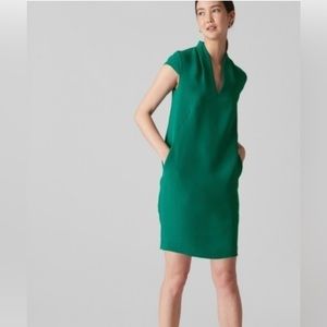Whistles Paige V Neck Crepe Shift Dress size US6 (UK 10).
